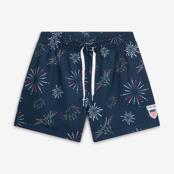 Men's Chubbies Navy Team USA The Rockets Red Glare Classic Lined Swim Trunk