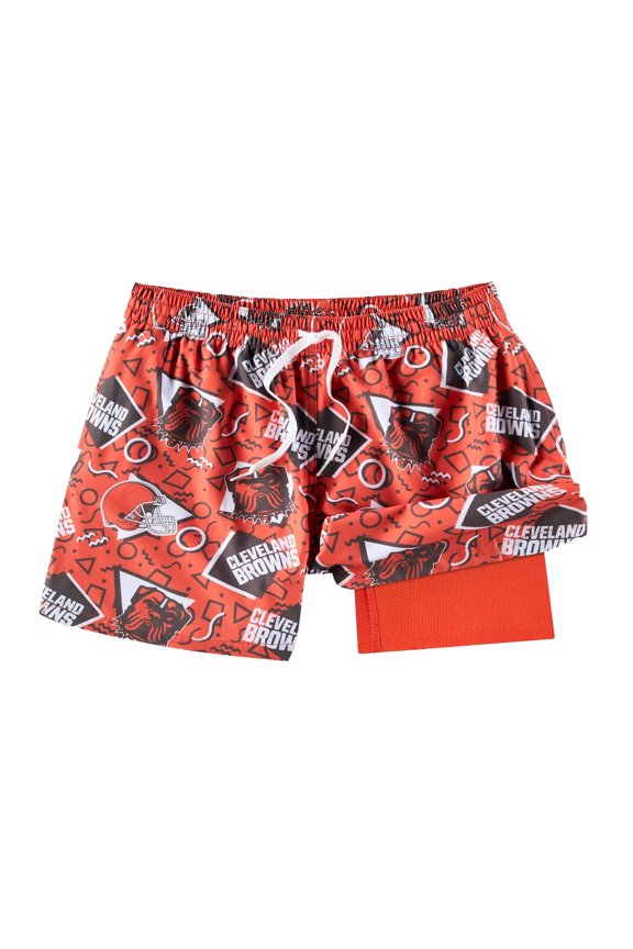 Men's Chubbies Orange Cleveland Browns Game Day Fit Classic Lined Swim Trunks