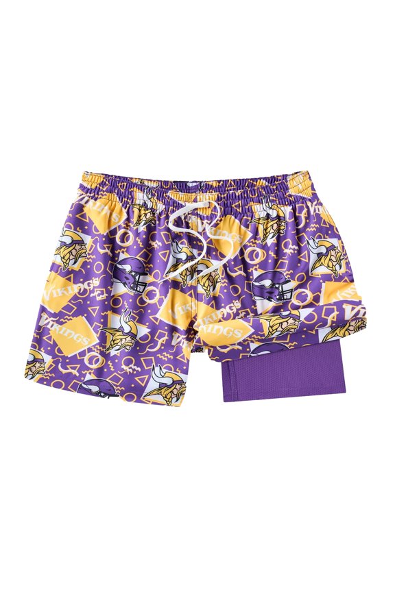 Men's Chubbies Purple Minnesota Vikings Game Day Fit Classic Lined Swim Trunks