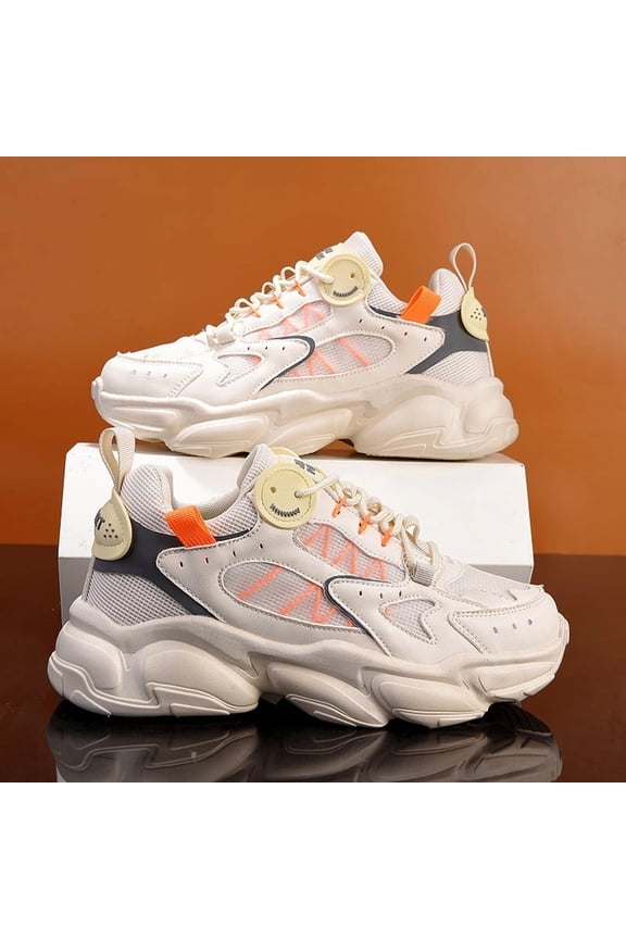 Men's Chunky Casual Sneakers Color-Block Synthetic and Mesh Upper Breathable Lightweight Design Daily Wear All Seasons