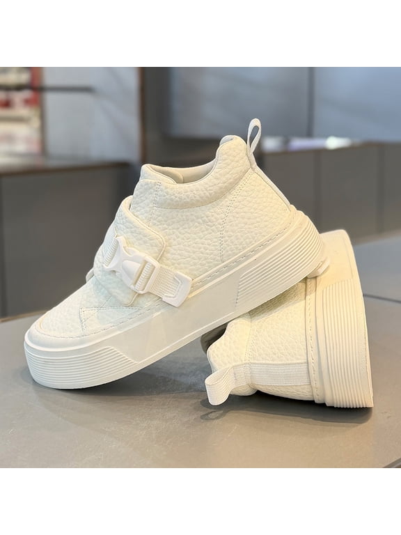 Men's Chunky Platform Sneakers Cushioned Insole & Minimalist All-Season Footwear with Thick PVC/ Sole - Low-Top Streetwear Shoes, for, Urban Style (/)