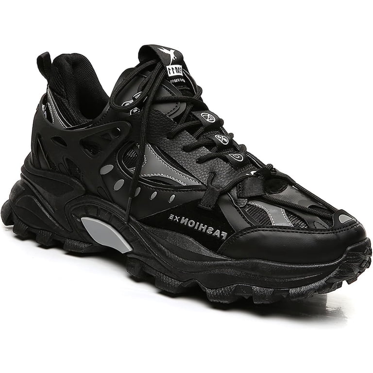 Men\'s Black Chunky Sole Sneakers Men main image 4