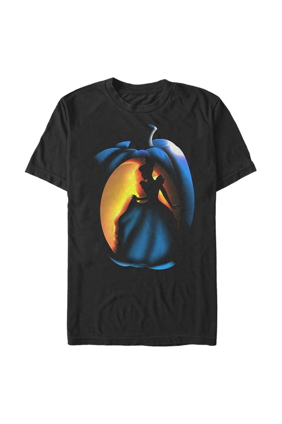 Men's Cinderella Cinderella Halloween Pumpkin Graphic Tee Black X Large