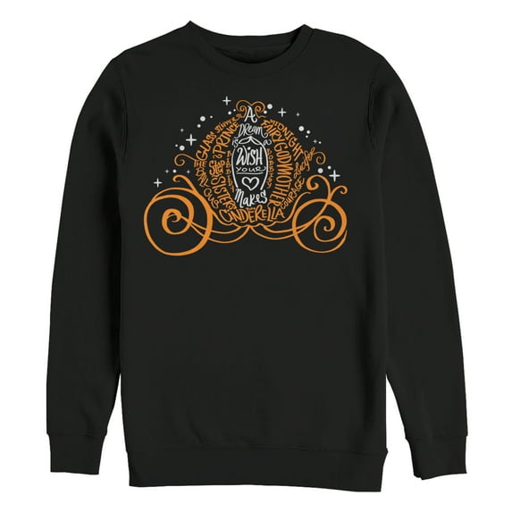 Men's Cinderella Magical Pumpkin Carriage Sweatshirt Black Large