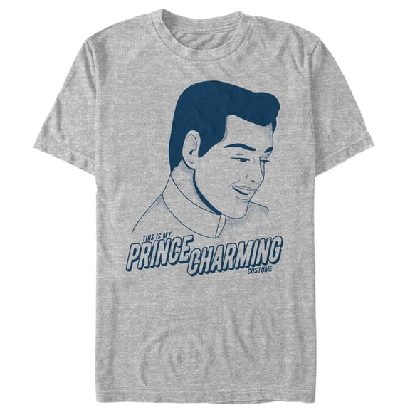 Men's Cinderella Prince Charming Costume Graphic Tee Athletic Heather 2X Large