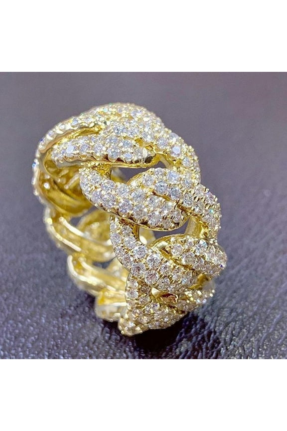 Men's Circle Full Diamond Hip-hop Cool Ring