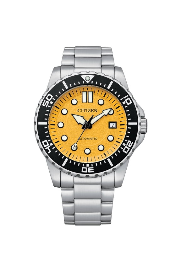 Men's Citizen Automatic Diver's Style Yellow Dial Sports Watch NJ0170-83Z
