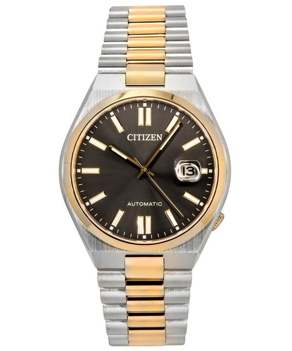 Reloj de hombre Tsuyosa automático con esfera negra y dos tonos NJ0154-80H