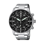 Mens Citizen Eco-Drive Aviator Pilot Style Chronograph Watch CA0690-88E