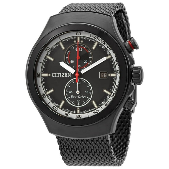 Men's Citizen Eco-Drive Chronograph Mesh Band Watch CA7015-82E
