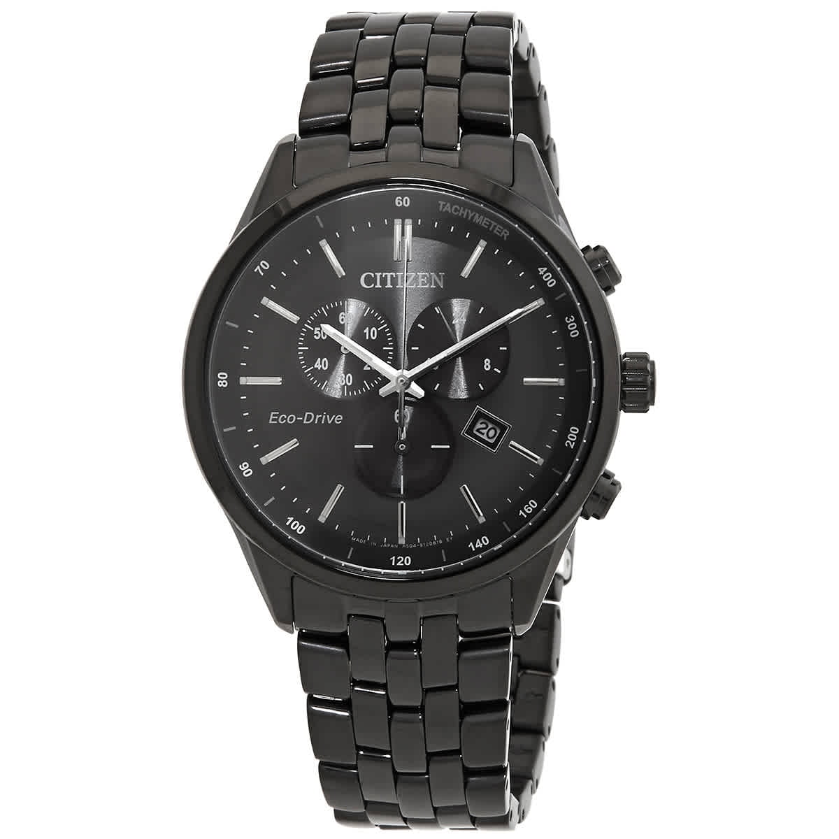 Citizen Eco-Drive Chronograph Black Dial Men's Watch AT2145-86E