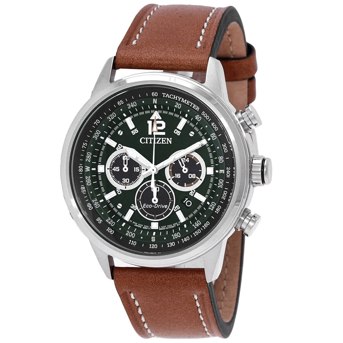 カソスン Citizen Chronograph Quartz Green Dial Men's Watch CA4470-15X