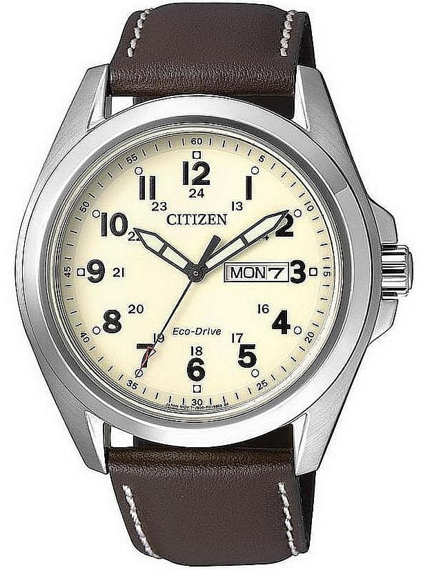 Men s Citizen Eco Drive Solar Power Day Date Watch AW0050 15A