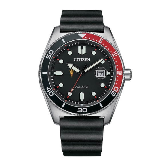 Men's Citizen Watch Black Arizona State Sun Devils Eco-Drive Sport Casual Black Dial Watch with Polyurethane Strap