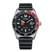 Men's Citizen Watch Black Syracuse Orange Eco-Drive Sport Casual Black Dial Watch w/Polyurethane Strap