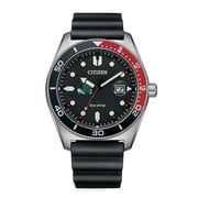 Men's Citizen Watch Black Tulane Green Wave Eco-Drive Sport Casual Black Dial Watch w/Polyurethane Strap