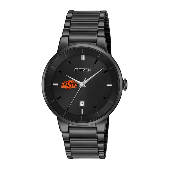 Men's Citizen Watch Oklahoma State Cowboys Black Dial Stainless Steel Watch