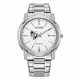 thumbnail image 1 of Men's Citizen Watch Silver Catholic University Cardinals Eco-Drive White Dial Stainless Steel Watch, 1 of 1