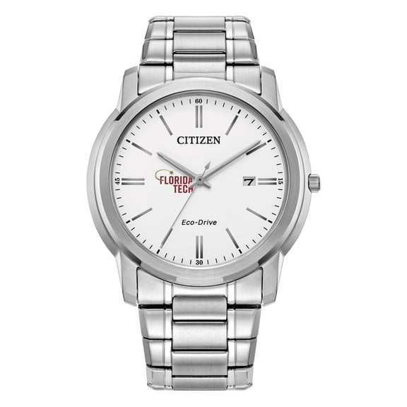 Men's Citizen Watch Silver Florida Tech Panthers Eco-Drive White Dial Stainless Steel Watch