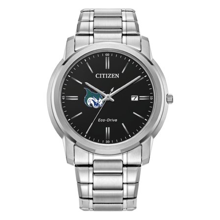 Men's Citizen Watch Silver Georgia College Bobcats Eco-Drive Black Dial Stainless Steel Watch