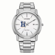 Mens Citizen Watch Silver Hamilton Continentals Eco-Drive White Dial Stainless Steel Watch