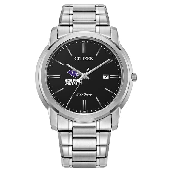 Men's Citizen Watch  Silver High Point Panthers Eco-Drive Black Dial Watch