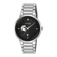 thumbnail image 1 of Men's Citizen Watch Silver Michigan State Spartans Black Dial Stainless Steel Watch, 1 of 1