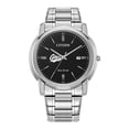 thumbnail image 1 of Men's Citizen Watch Silver Montana Grizzlies Eco-Drive Black Dial Stainless Steel Watch, 1 of 1