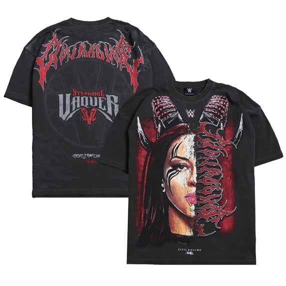 Men's Civil Regime Black Stephanie Vaquer Facing Vaquer Boxy T-Shirt