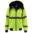 thumbnail image 1 of Men's Class 3 Safety High Visibility Water Resistant Reflective Neon Work Jacket (Neon Yellow, 3XL), 1 of 5
