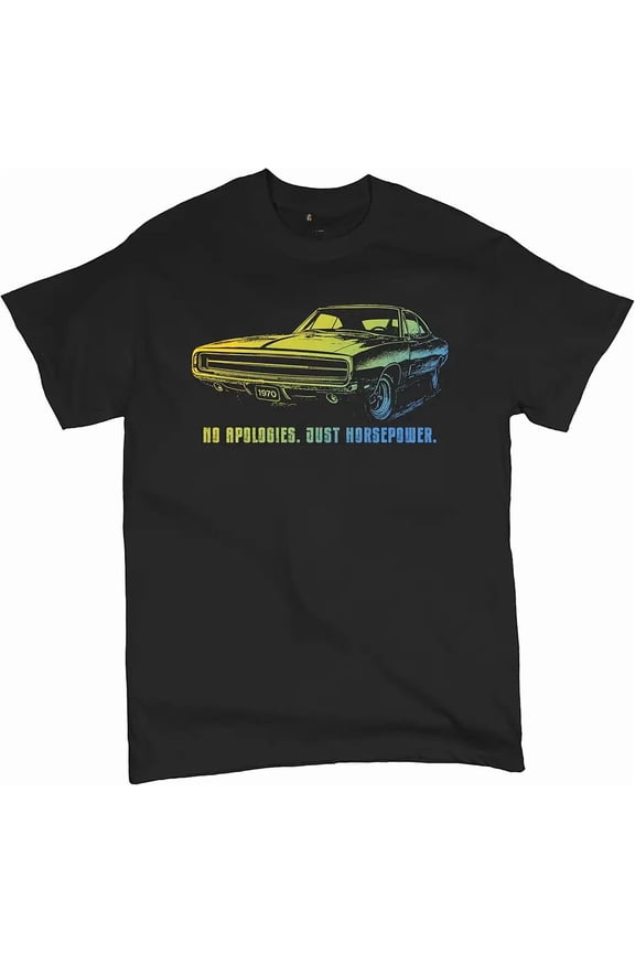 Men's Classic 1970 Vintage Muscle Car Graphic T-Shirt