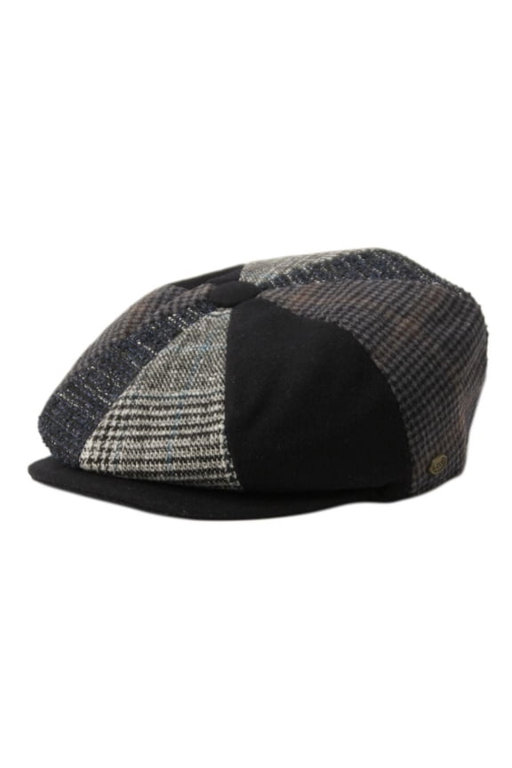 Men's Classic 8 Panel Wool Blend Newsboy Ivy Cap Snap Brim Tweed Gatsby Hat