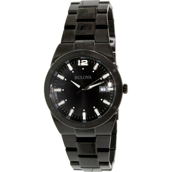 Men's Classic 98B234 Black Stainless-Steel Quartz Fashion Watch