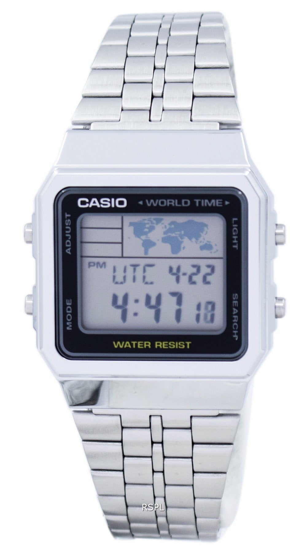 Men's Classic A500WA-1 Silver Stainless-Steel Quartz Watch