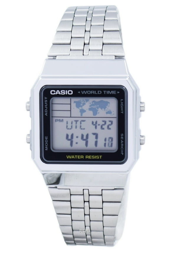 Men's Classic A500WA-1 Silver Stainless-Steel Quartz Watch