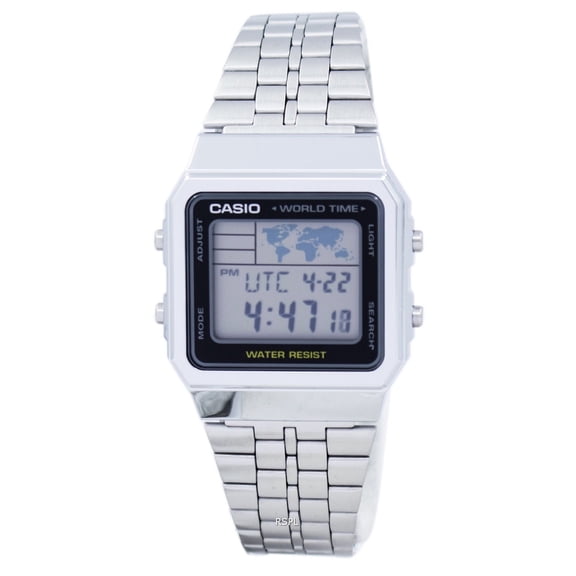 Men's Classic A500WA-1 Silver Stainless-Steel Quartz Watch
