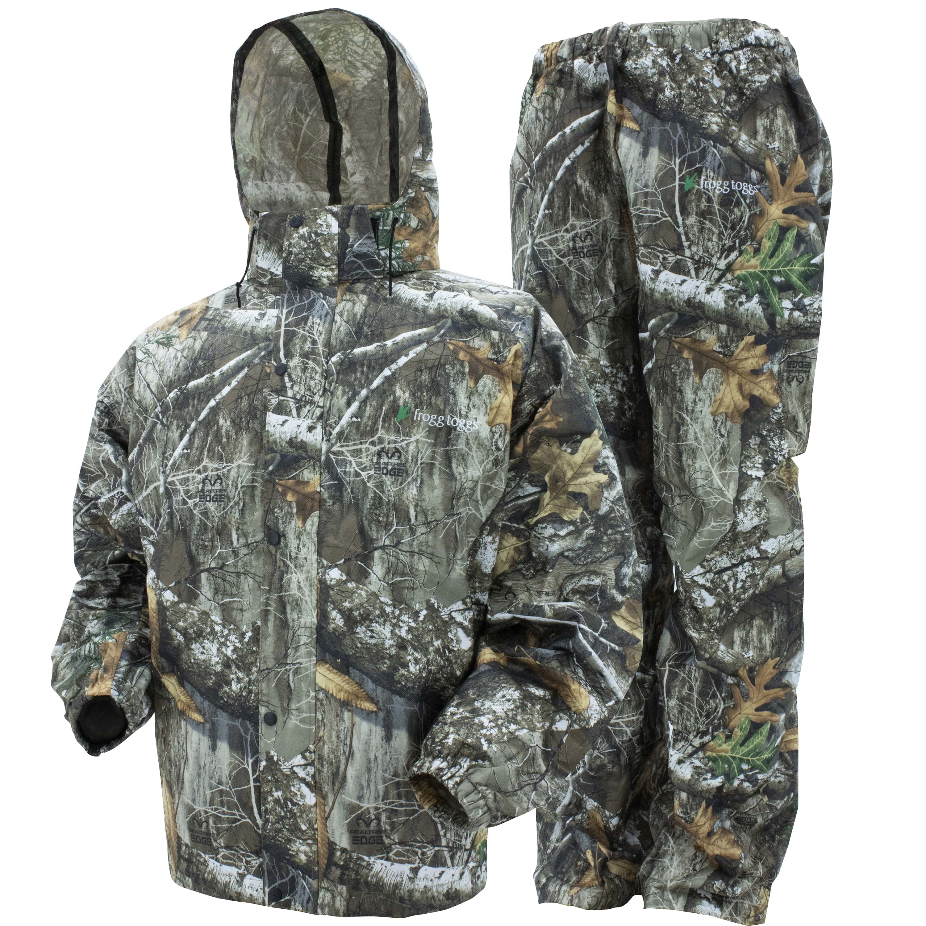 Frogg Toggs Camo All Sport Jacket Pants Combo Realtree Edge Rain Suit Small  - Walmart.com
