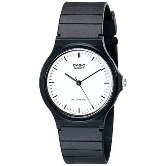 Men's Classic Analog MQ24-7E White Resin Quartz Fashion Watch