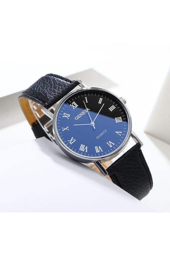 Men's Classic Analog Quartz Watch, Black Dial & Band, Waterproof Business Dress Wristwatch for Casual Daily Work and Gift Giving