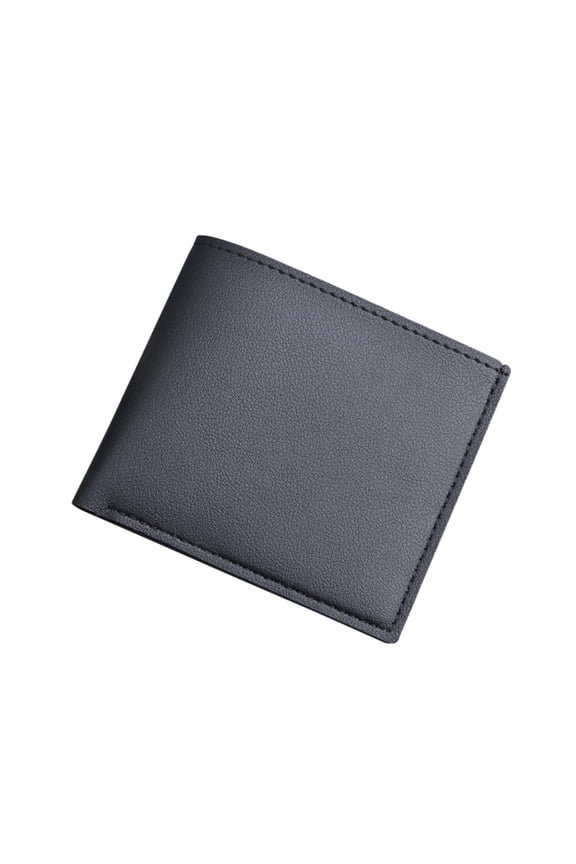 Men's Classic Bifold Faux Leather Wallet Multiple Card Slots Slim Billfold Purse with ID Window Lightweight Portable Credit Card Holder