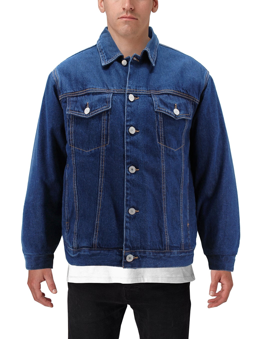 Victorious Men's Detachable Hood Layered Look Distressed