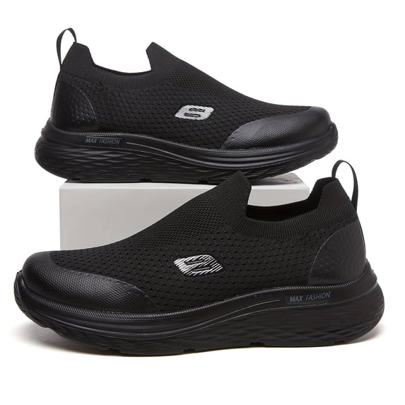 Men's Classic Breathable Wear-Resistant Casual Sneakers, Knit Lightweight Slip-On Loafers, Versatile Soft-Soled Comfortable Outdoor Shoes