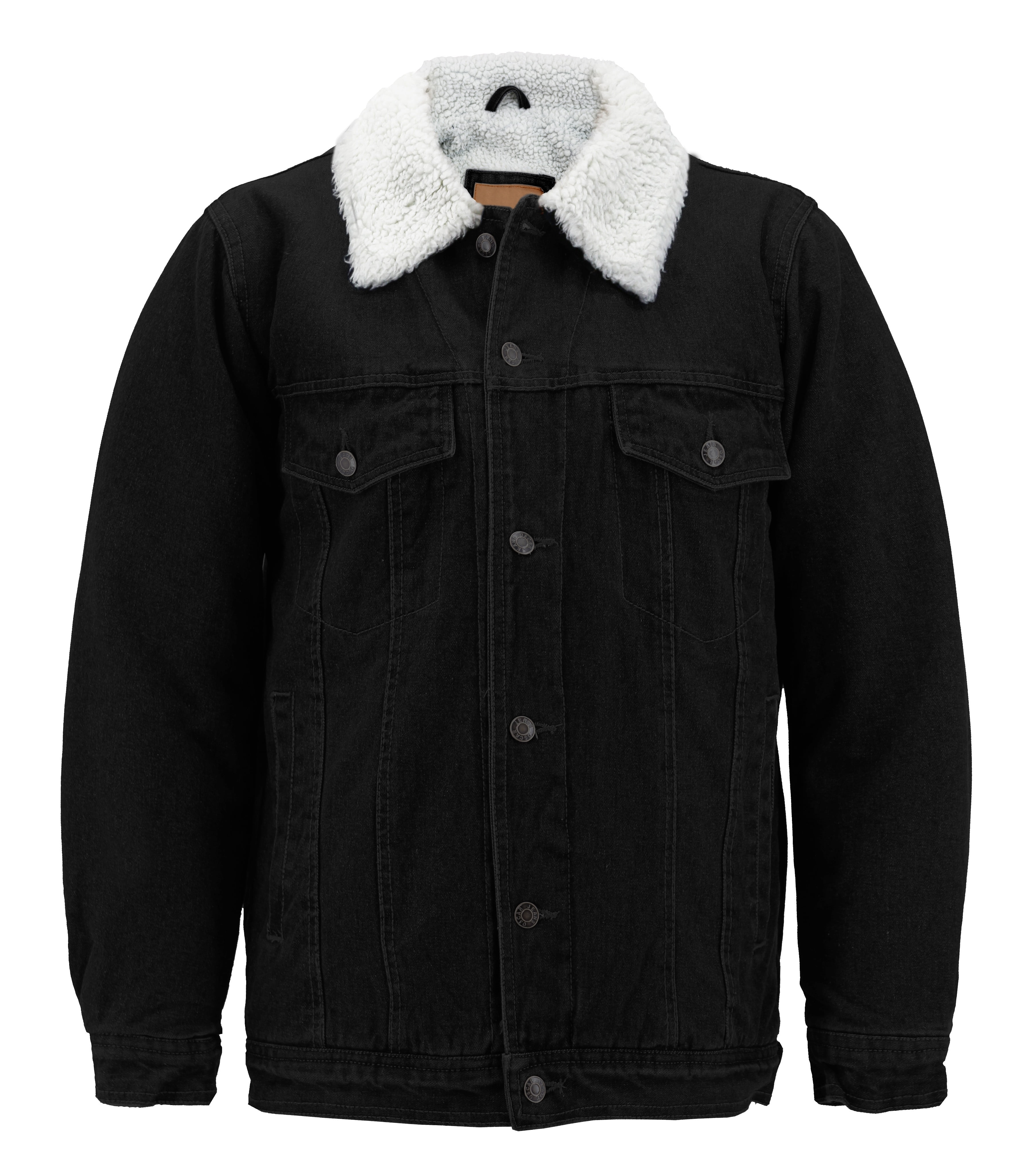 Mens Sherpa Lined Denim Jacket - Stay Warm and Stylish this Winter –  Platini Fashion