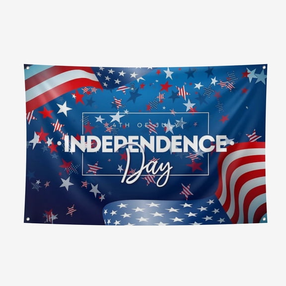 July 4th Thickened Polyester Background Cloth - Heat Transfer Printing HD non-Fading Indoor And Outdoor Wear-Resistant Decorative Cloth 3.6*5.9FT/110*180CM