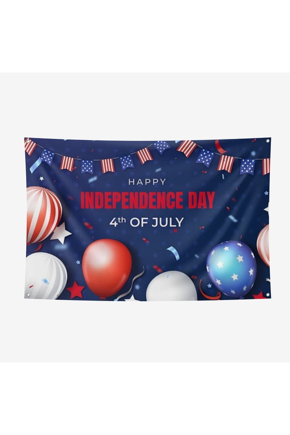 July 4th Thickened Polyester Background Cloth - Heat Transfer Printing HD non-Fading Indoor And Outdoor Wear-Resistant Decorative Cloth 3.6*5.9FT/110*180CM