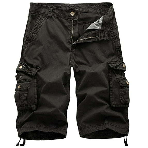 Men's Classic Cargo Short Big & Tall Premium Twill Cargo Short Waterproof Tactical Shorts Plus Size Outdoor Cargo Shorts