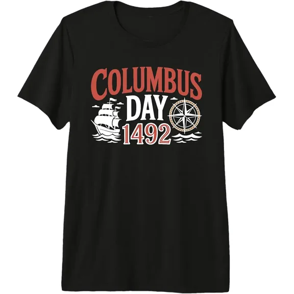 Men's Classic Columbus Day 1492 Graphic T-Shirt