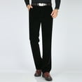 thumbnail image 1 of Men's Classic Corduroy High-Waist Trousers with Side Pockets and Button Fly for Casual Wear, 1 of 6