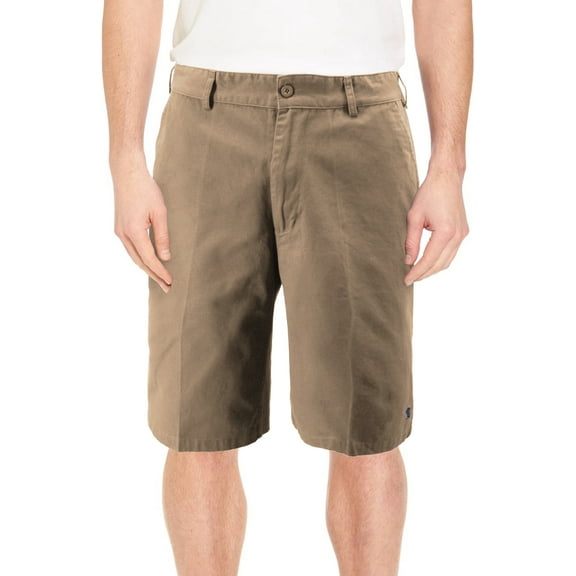 Men's Classic Cotton Regular Fit Embroidered Casual Fashion Chino Shorts (Khaki, 44)