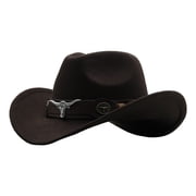Men's Classic Cowboy Hat, Cattleman Style Winter Outdoor Sun Hat for Ranch, Rodeo, and Casual Wear, Durable and Timeless Design for Country Fashion and Sun Protection Coffee